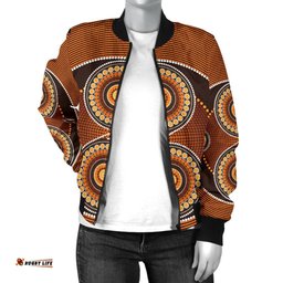 Bomber Jacket - Aboriginal Dot Painting Jacket Ver10 - Women