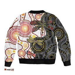 Aboriginal Dragonfly Bomber Jacket White Style