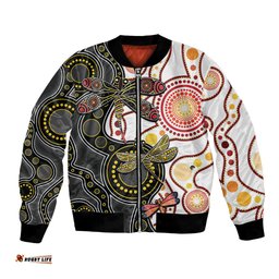 Aboriginal Dragonfly Bomber Jacket White Style