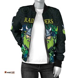 Canberra Women Bomber Jacket Raiders Viking Simple Indigenous