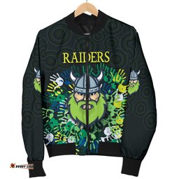 Canberra Women Bomber Jacket Raiders Viking Simple Indigenous