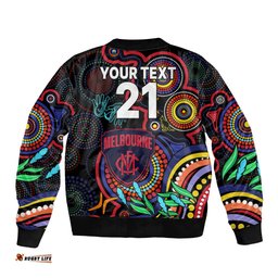 Custom Demons Football Aboriginal Art Bomber Jacket NAIDOC Indigenous Tribal