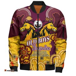 Australia Brisbane Anzac Day Custom Bomber Jacket - Old Boys Bronxnation Bomber Jacket