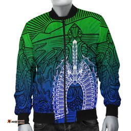 Torres Strait Islanders Women's Bomber Jacket - Turtle and Dhari Mask