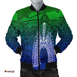 Torres Strait Islanders Women's Bomber Jacket - Turtle and Dhari Mask