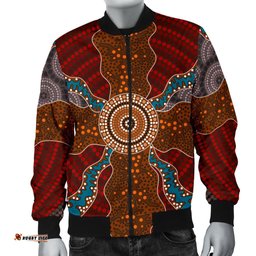 Bomber Jacket - Aboriginal Dot Painting Jacket Ver06 - Men