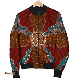 Bomber Jacket - Aboriginal Dot Painting Jacket Ver06 - Men