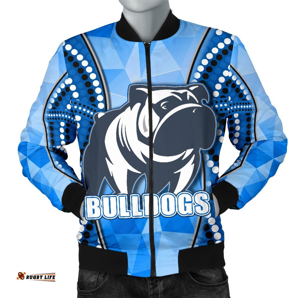 Bulldogs Men's Bomber Jacket Indigenous Snappy