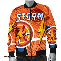 Melbourne Storm Bomber Jacket Simple Indigenous For Men - Orange