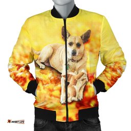Custom Men's Bomber Jacket - Realistic Dog