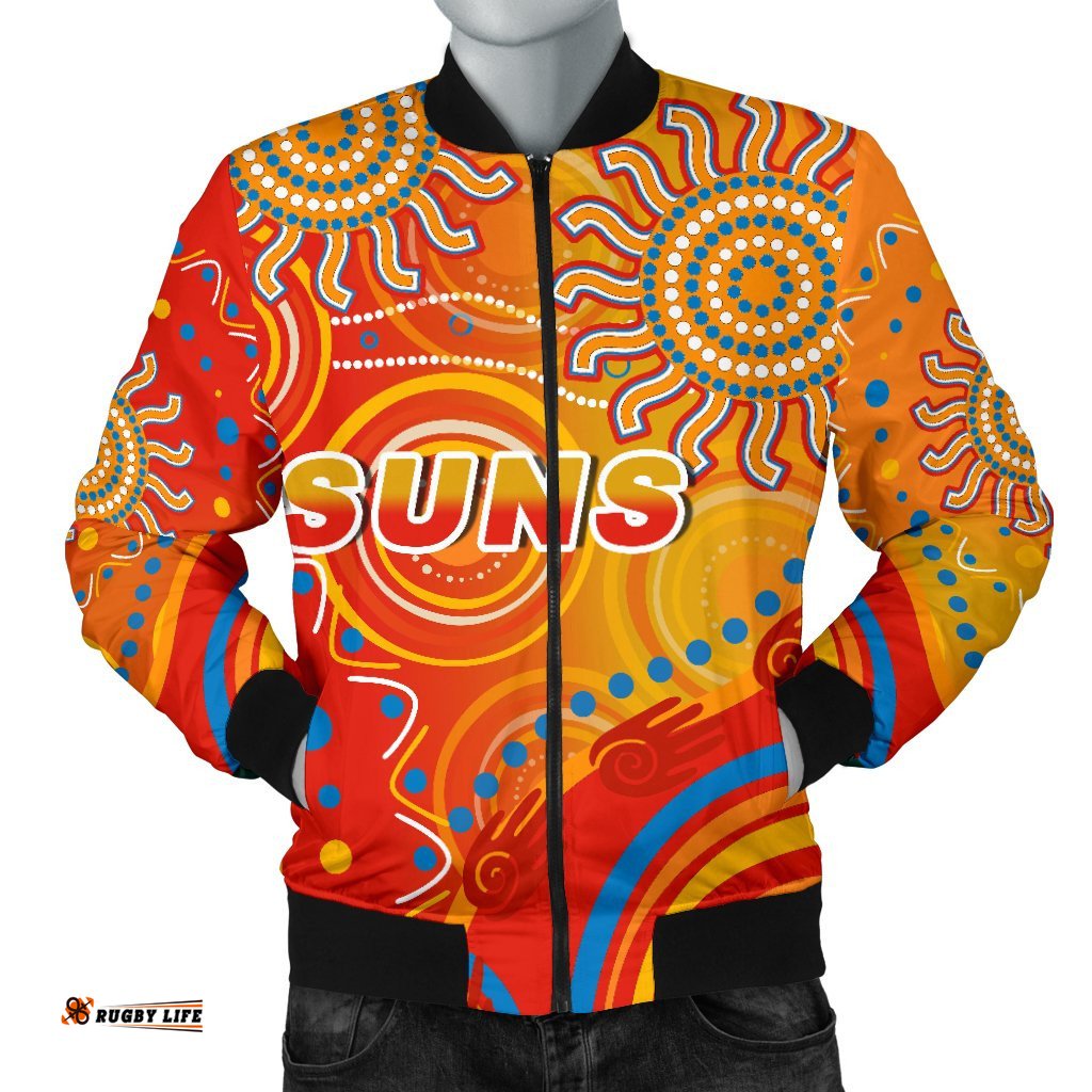 Suns Men Bomber Jacket Sun Indigenous Gold Coast