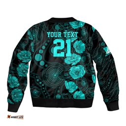 Heat Cricket Never Forget Custom Bomber Jacket ANZAC Day with Poppy Aboriginal