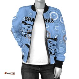 Cronulla Women's Bomber Jacket Sharks Unique Indigenous