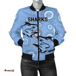 Cronulla Women's Bomber Jacket Sharks Unique Indigenous