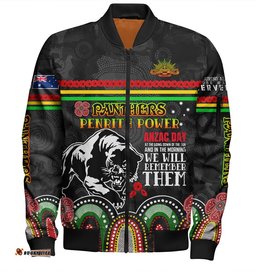 Australia Penrith City Anzac Custom Bomber Jacket - Penrith Power Bomber Jacket