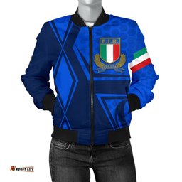 Italy Rugby Women's Bomber Jacket Gli Azzurri Vibes