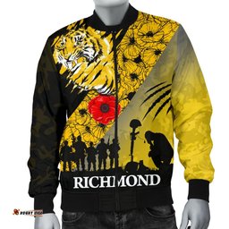 Richmond Tigers Men's Bomber Jacket Lest We Forget