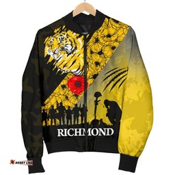 Richmond Tigers Men's Bomber Jacket Lest We Forget