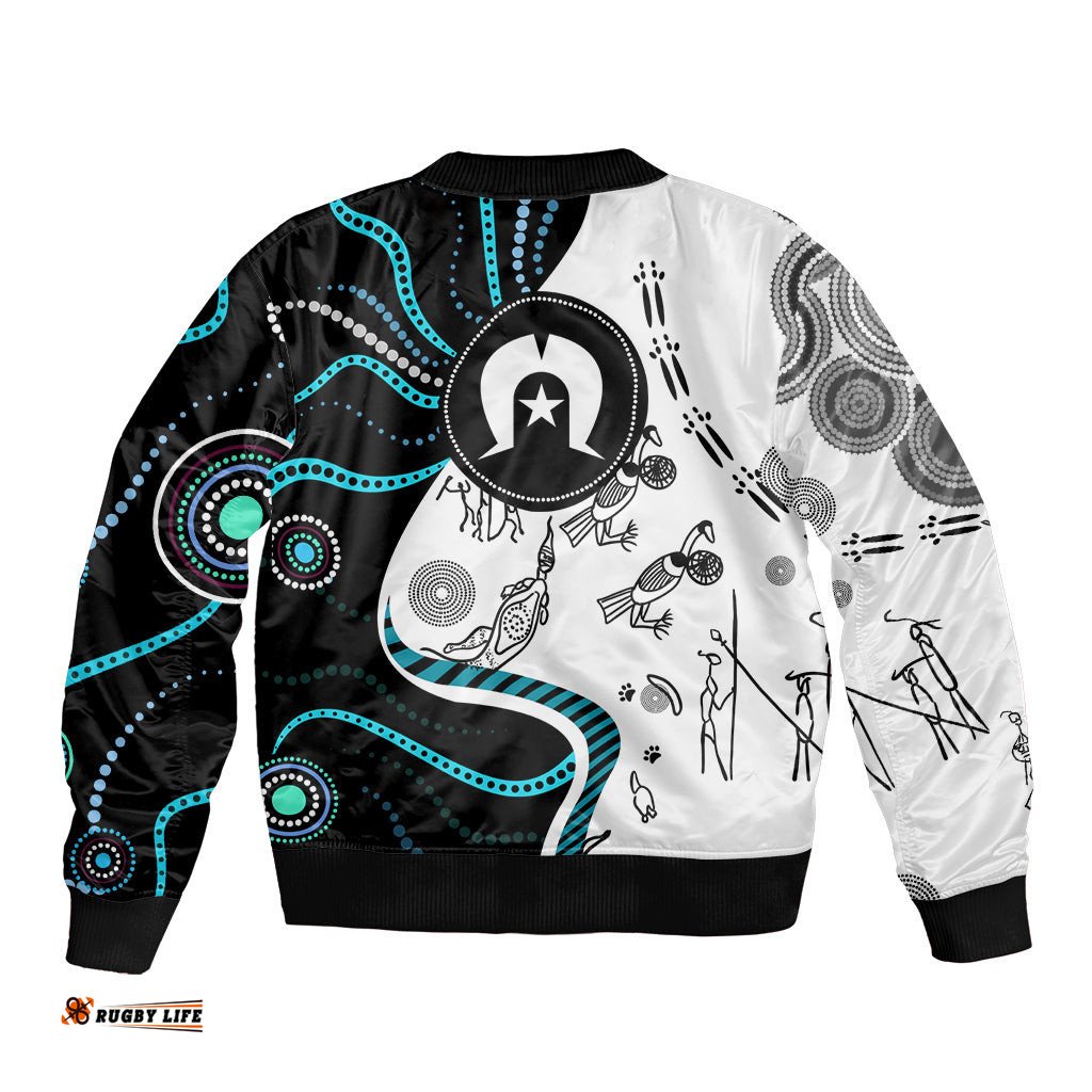 Aboriginal Pattern Torest Strait Island Bomber Jacket TS04