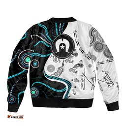 Aboriginal Pattern Torest Strait Island Bomber Jacket TS04