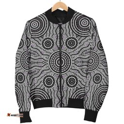 Bomber Jacket - Aboriginal Dot Painting Jacket Ver04 - Men