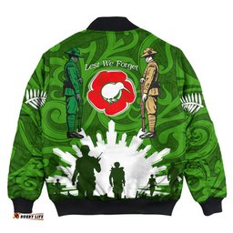Custom New Zealand Anzac Walking In The Sun Bomber Jacket