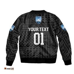 Custom Personalised Sydney The Sky Blues Bomber Jacket Soccer Club Original Style - Black