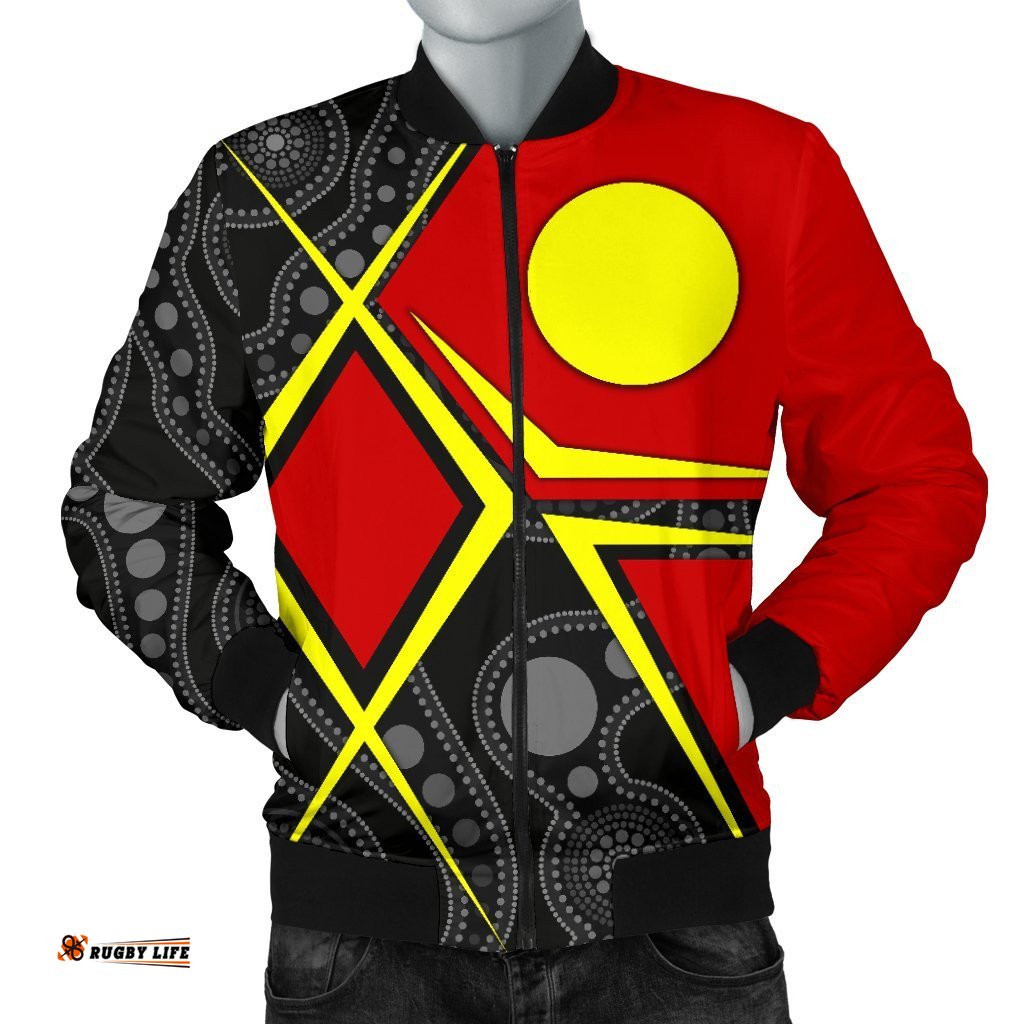 Aboriginal Men's Bomber Jacket - Indigenous Legend