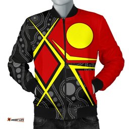 Aboriginal Men's Bomber Jacket - Indigenous Legend