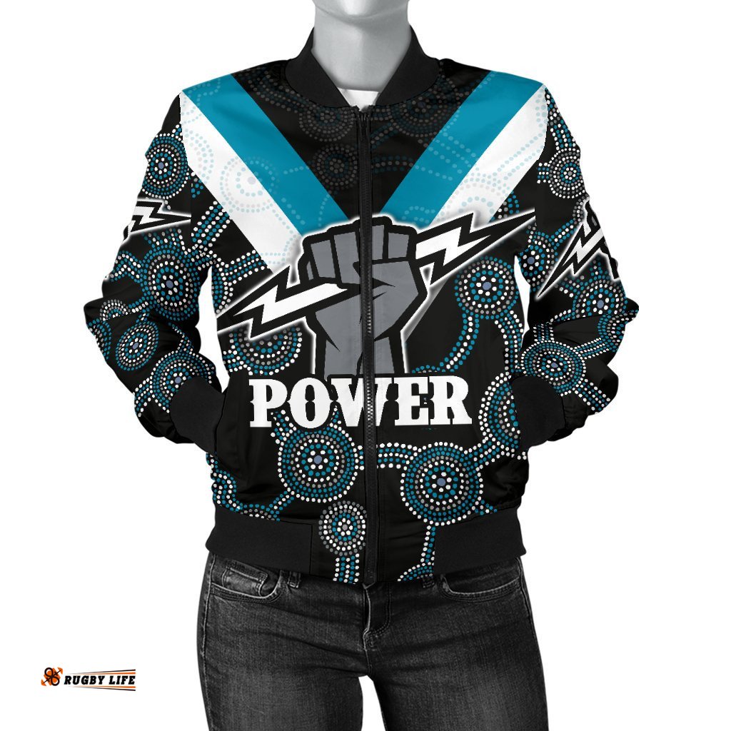 Port Adelaide Bomber Jacket For Women Power