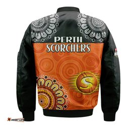 Perth Scorchers Cricket Bomber Jacket Aboriginal Double Boomerang