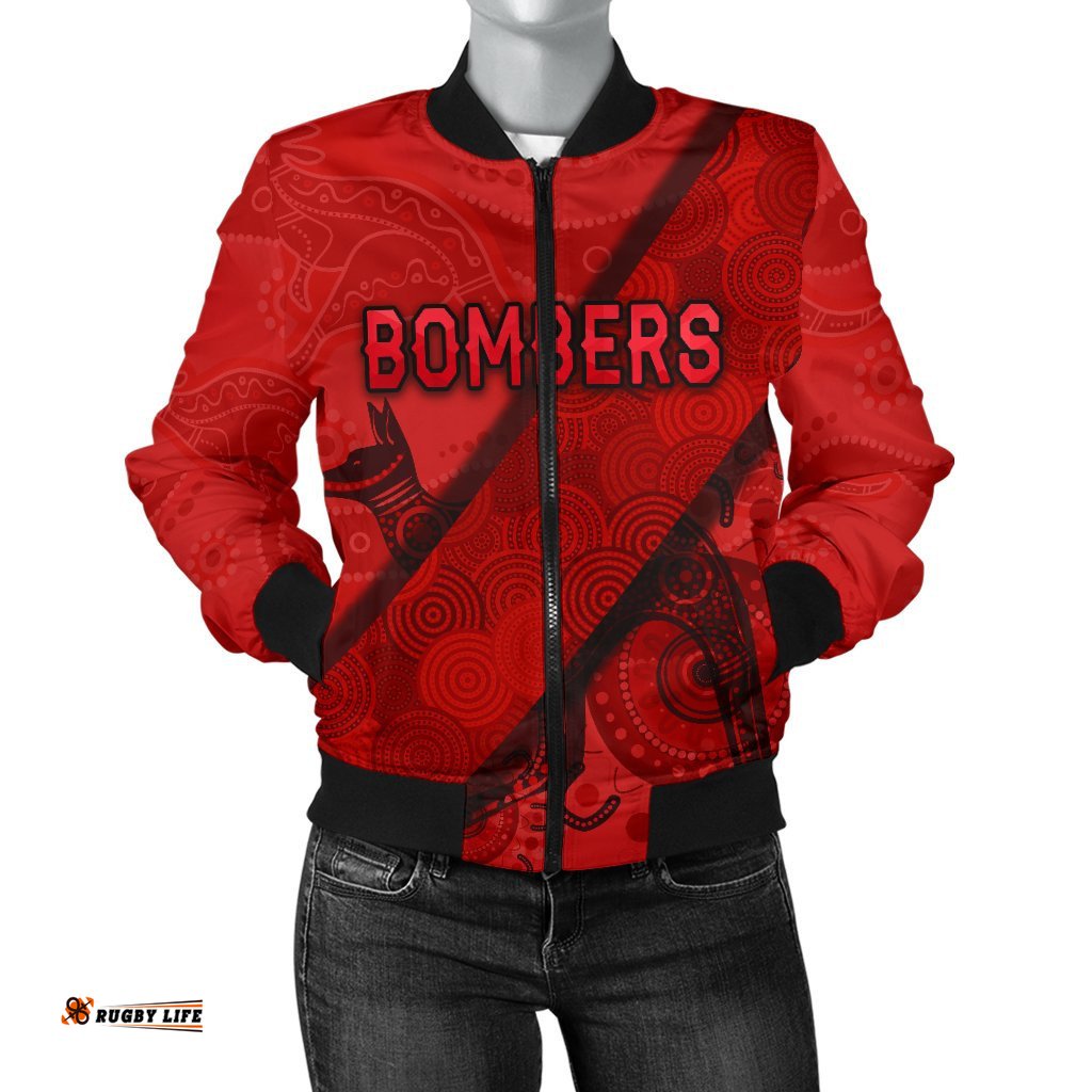 Essendon Bomber Jacket For Women Indigenous Bombers - Red