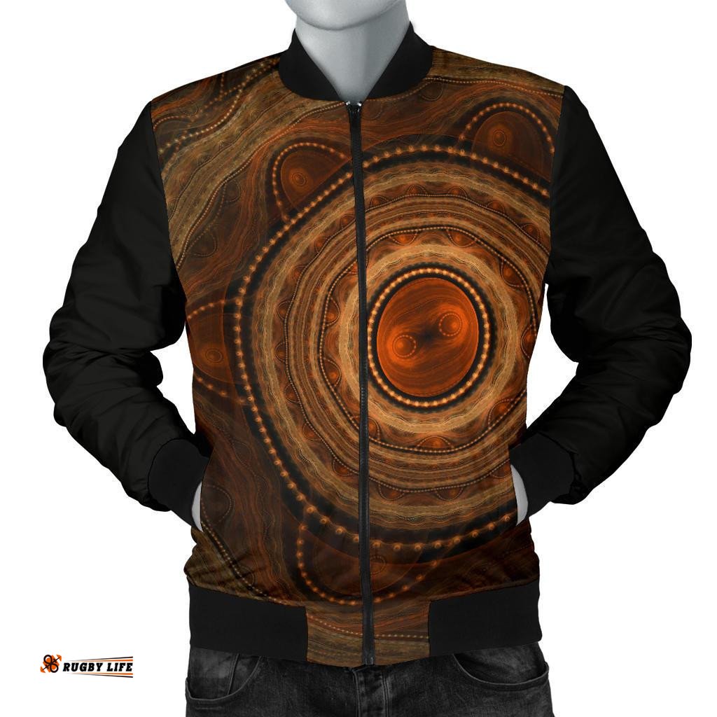 Bomber Jacket - Aboriginal Dot Painting Jacket Ver09 - Men