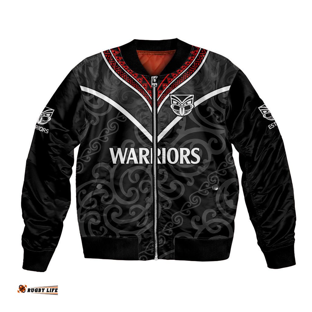New Zealand Warriors Rugby Bomber Jacket Proud to Maori Warriors