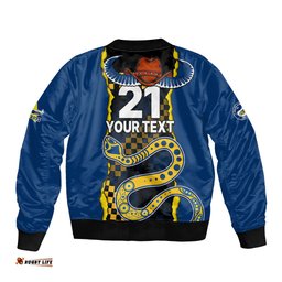 Custom Text And Number NRL Combine Cowboys and Parra Eels Bomber Jacket Sporty Style