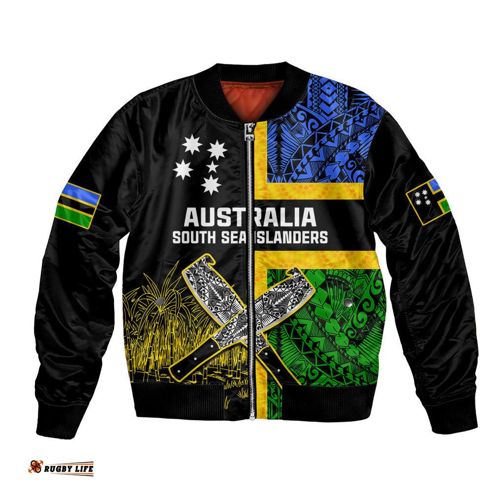 Australian South Sea Islanders Flag Style Bomber Jacket