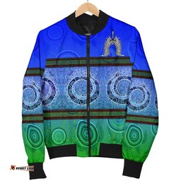 Men Bomber Jacket - Turtle With Dhari Mask Snake Patterns-
