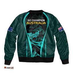 Matildas Australia Soccer Bomber Jacket Liquid Marble Texture Vibe