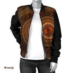 Bomber Jacket - Aboriginal Dot Painting Jacket Ver09 - Women