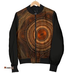 Bomber Jacket - Aboriginal Dot Painting Jacket Ver09 - Women