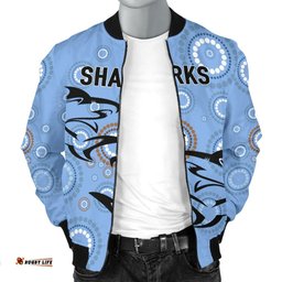 Cronulla Men's Bomber Jacket Sharks Unique Indigenous