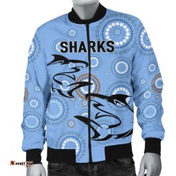 Cronulla Men's Bomber Jacket Sharks Unique Indigenous