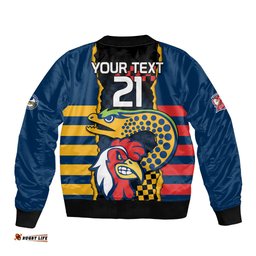 Custom NRL Eels Combine Roosters Rugby Bomber Jacket Sporty Style