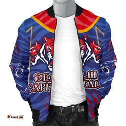 India Premier Men Bomber Jacket Cricket Delhi Capitals Version DC