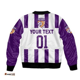 Custom Personalised Perth Glory Bomber Jacket Soccer Club Original Style - White