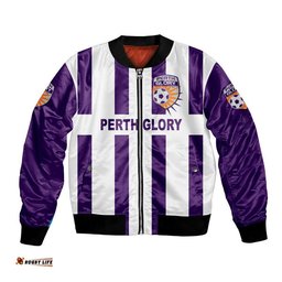 Custom Personalised Perth Glory Bomber Jacket Soccer Club Original Style - White