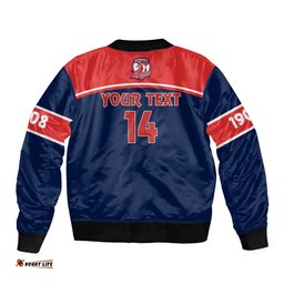 Personalised Roosters Rugby Bomber Jacket Tricolours 1908 Sporty Version