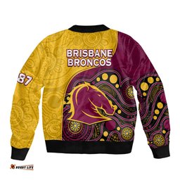 Broncos Rugby Bomber Jacket Brisbane 1987 Indigenous Art
