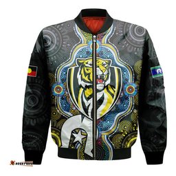 Custom Personalised Richmond Tigers Football NAIDOC Week Bomber Jacket Indigenous