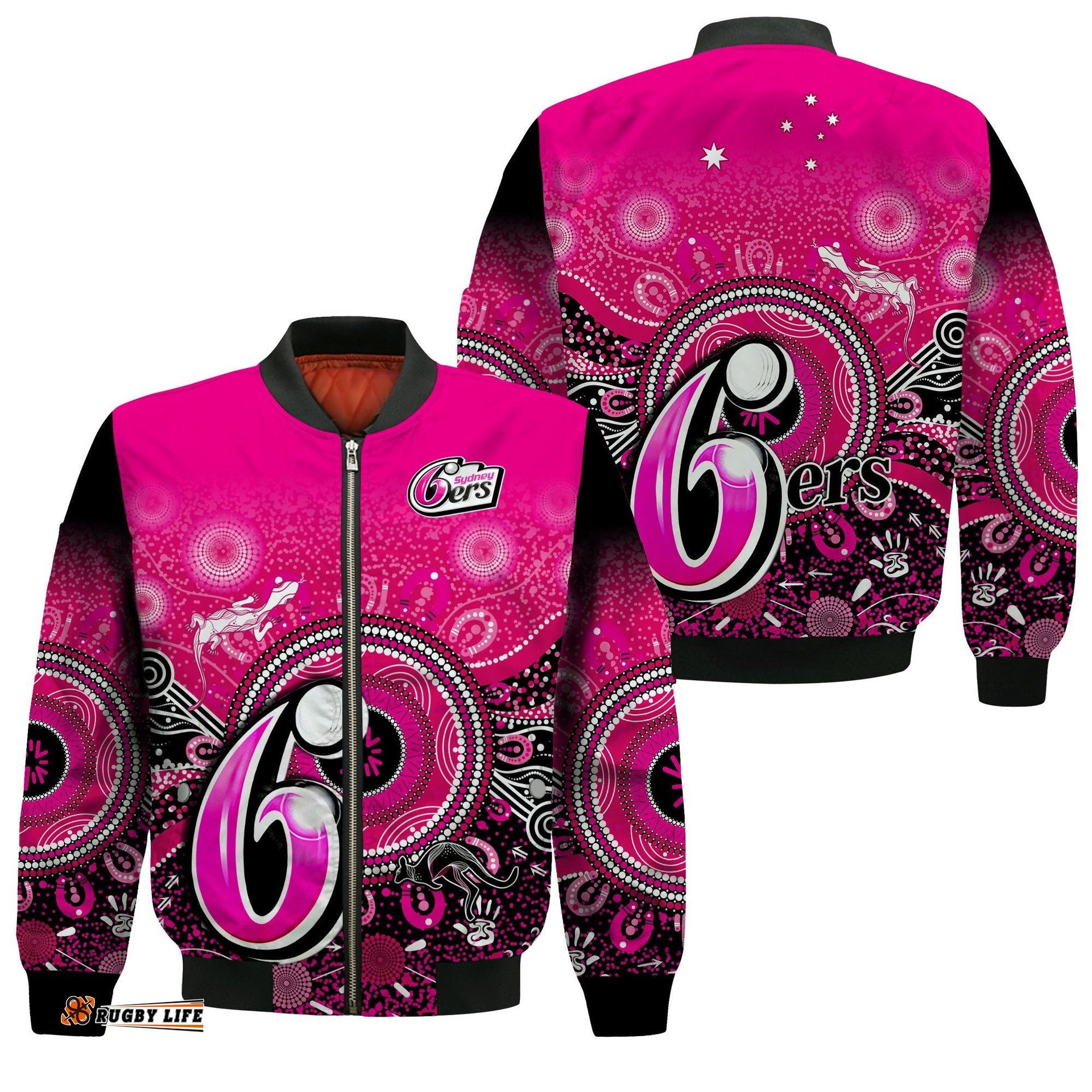 Sydney Sixers Bomber Jacket Aboriginal Australia Cricket Champion